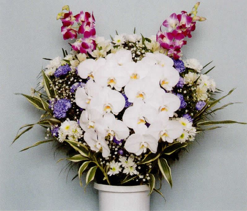 洋風生花(ムラサキ)<デジタルメッセージを添えることが出来ます>