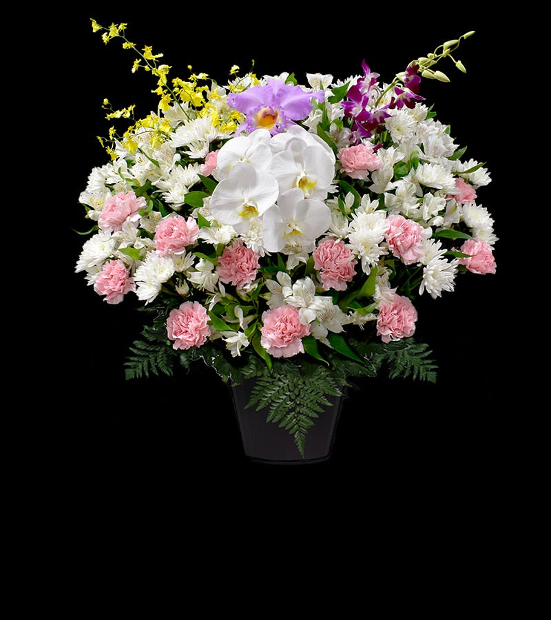 洋風生花(一基)<デジタルメッセージを添えることが出来ます>