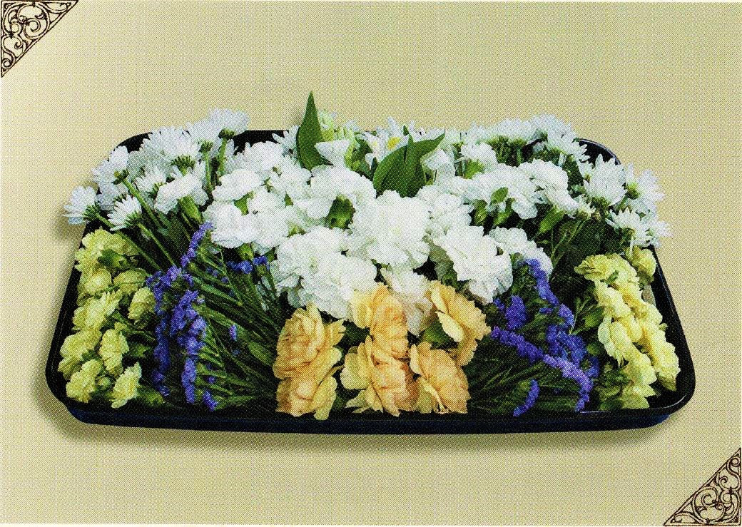 お別れ盆 シンプルフラワー<デジタルメッセージを添えることが出来ます>