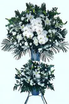 白色仕上げ生花(1基2段)