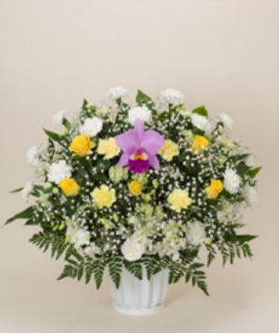 弔生花 洋花タイプ HY2-150(イエロータイプ)＜デジタルメッセージを添えることが出来ます＞