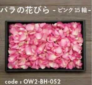 お別れ花 バラの花びらピンク15輪 OW2-BH-052＜デジタルメッセージを添えることが出来ます＞